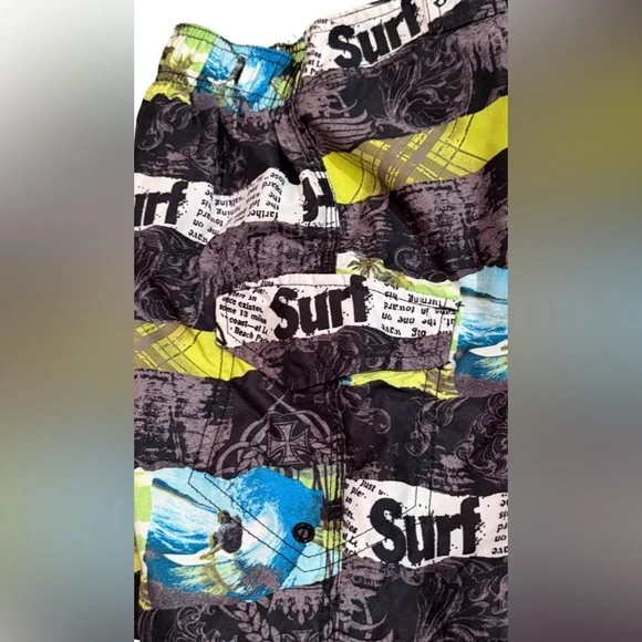 Joe Boxer Boys Surf Swim Trunks - Picture 4 of 6